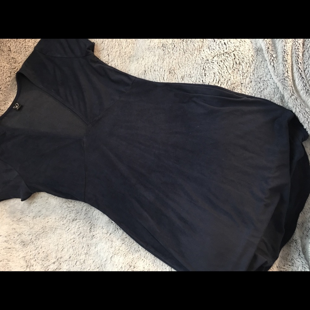 Sexy, Velvet Navy Blue Mini Dress